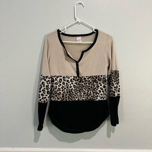 Leopard Print Long Sleeve Tee